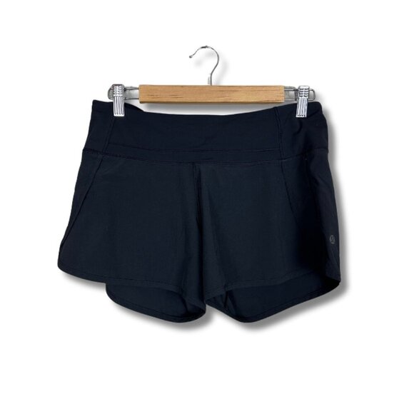 lululemon athletica Pants - Lululemon Speed Up Short 4" Athletic Shorts Low Rise Black Women's Size 6